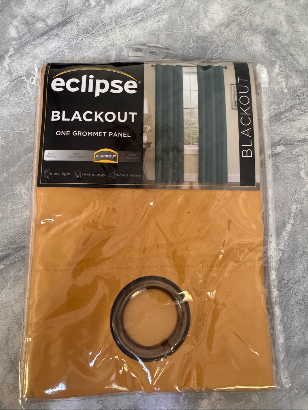 Eclipse Blackout Grommet Panel — Mustard